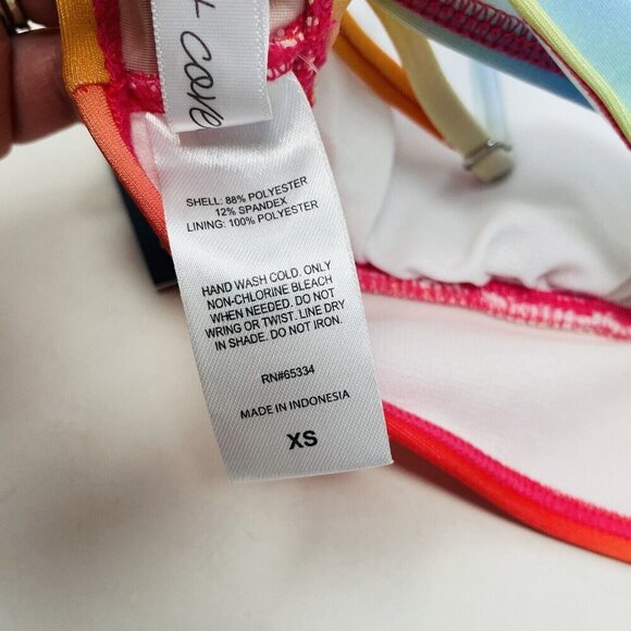 Salt & Cove Juniors Size XS Colorful Ombre Printed Front-Tab Bikini Top 1750 - Picture 9 of 9